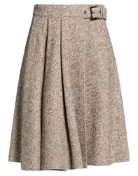 Midi-Rock Damen Beige 32,36,38 Damen