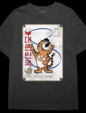 A-Seoul Korea Shirt, Vintage Inspired Korean Streetwear Clothing, Retro 1988 Olympics Hodori Tiger Mascot Tee, Trendy K - Aliexpress - FashionsVida