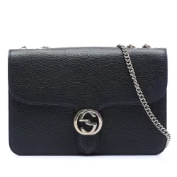 Medium Dollar Calfskin Interlocking G Crossbody