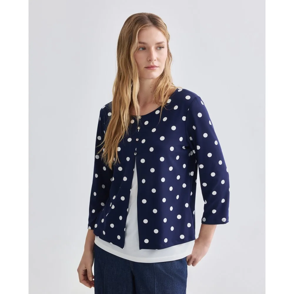 Falso conjunto de mujer lisa manga 3-4 - Zermatt - FashionsVida