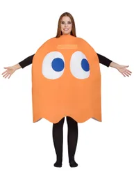 Orangener Geist Kostüm Pac-Man für Erwachsene - male