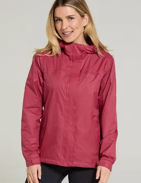 Torrent Womens Lightweight Waterproof Jacket - Pink - Pink - Size: 8 - Mountain Warehouse - FashionsVida