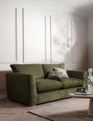 AND STONEHOUSE Palmer Textured Chenille 3 Seater Sofa Green