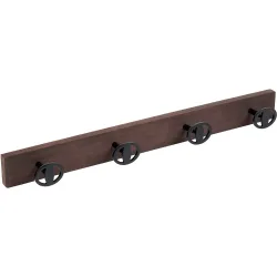 Percha Madera y Zamak 4 Colgadores 9013NVNEV