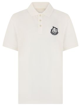 Men's Cotton Short-Sleeve Polo Shirt with Logo Detail