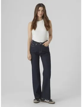 Jeans A Vita Alta Tessa Ra369 Wide Leg Dark Blue Denim 31