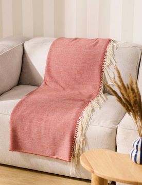 Sinsay - Coperta con frange - rosso