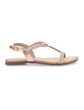 Sandali bassi rose gold con dettagli intrecciati Cafè Cost 95158 36 - CAFÈ COST - FashionsVida