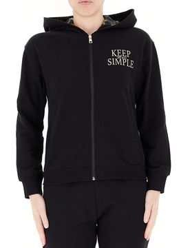 Felpa con cappuccio NERO S