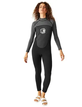 Combinaison En Néoprène à Manches Longues Et Fermeture éclair Dans Le Dos Rwm021 2 Mm Dark Grey / Black 10-12