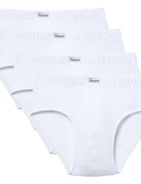 Pack de cuatro slips de punto de hombre cerrados de algodón 100% - Abanderado - FashionsVida