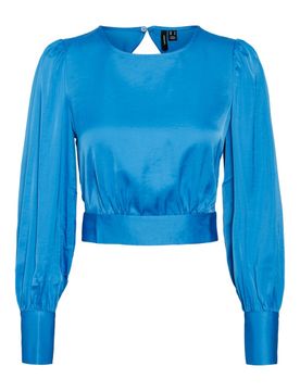 Top cropped azzurro Natalia