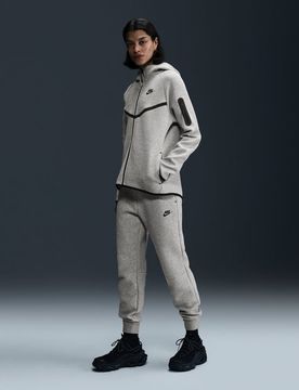 Tech Fleece Damen Hosen - Grau - Größe L - Baumwoll-Jersey Grey L