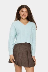 MoiraSZ Jumper - Duck Egg Blue - Size: S