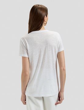 V Neck Regular Tee Bright White Größe M female