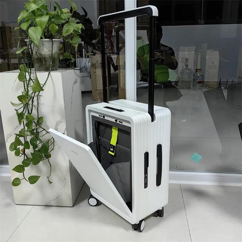 Luggage Sets Front Opening Wide Pull Rod Aluminum Frame Pull Rod Box Universal Wheel Customs Code Lock Travel Box - Aliexpress - FashionsVida
