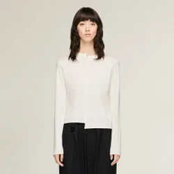 T-SHIRT ADERENTE A MANICHE LUNGHE Y-3 M Chalk White