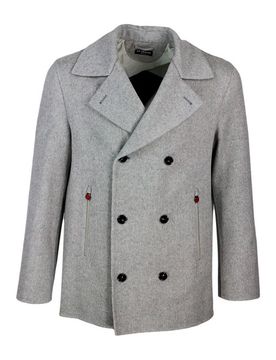 Giacca doppiopetto in panno di cashmere