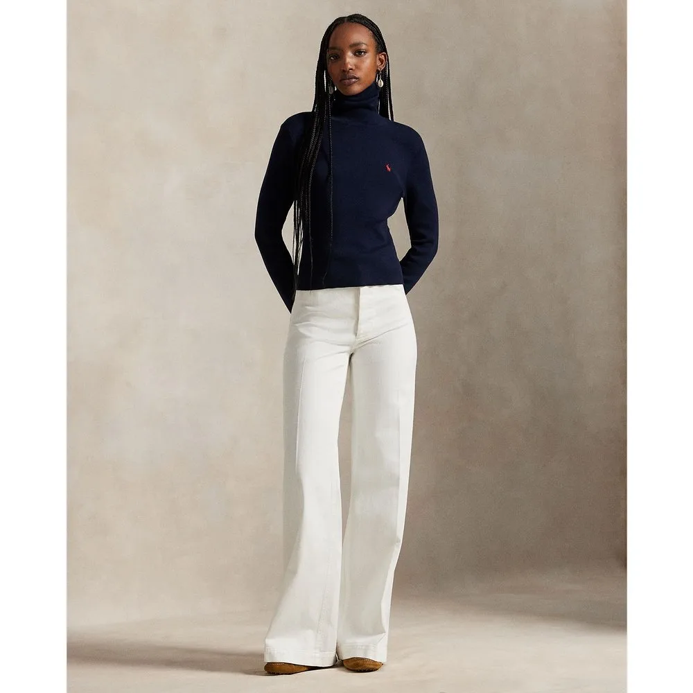 Vaquero ancho de mujer Beaton de algodón y elástico - Polo Ralph Lauren - FashionsVida