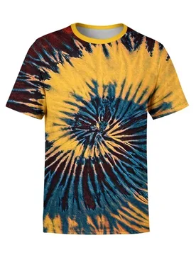 New Tie-dye Pattern 3D Print T-shirt Personality Street Colorful Design T Shirts Men's Fashion Cool Tee - Aliexpress - FashionsVida