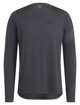 Maglietta A Maniche Lunghe Trail Merino Dark Grey / Black