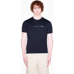 Camiseta de hombre manga corta con logo bordado degradado