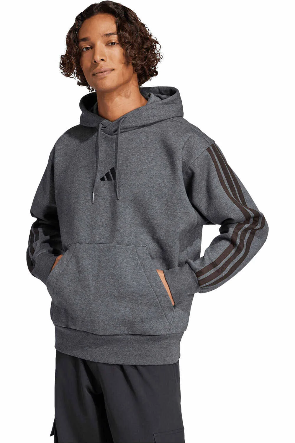 Stripes sudadera hombre Gris (L) - Adidas - FashionsVida