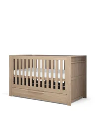 Franklin 2 Piece Cot Bed & Dresser Set Brown Unisex
