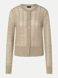 Strickjacke Kalpas aus Alpaka-Woll-Mix Beige 40