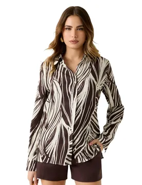 Guess Damen Hemd Braun 515128