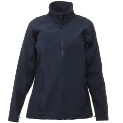 Womens Ladies Uproar Softshell Wind Resistant Jacket (Navy) - Size 12 Uk