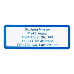 Namensaufkleber "Schrifttyp B" blau