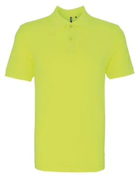 Mens Plain Short Sleeve Polo Shirt (Neon Yellow) - Multicolour Cotton - Size 3xl - Asquith & Fox - FashionsVida