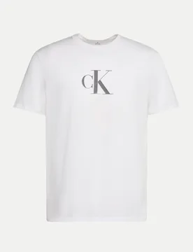 T-Shirt mit Monogramm Weiß M - Calvin Klein - FashionsVida