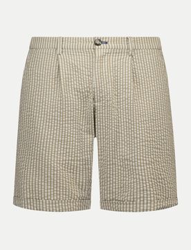 Shorts mit elastischem Bund Beige W36