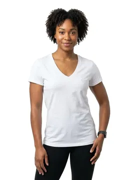 Exchange T-shirt à Manches Courtes Et Col En V 6dyt01_yj8qz Optical White M