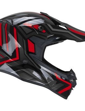 Casco Moto Integrale 367G MUD-X FURY Nero Grigio Rosso taglia XL