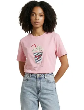 Only Damen T-Shirt Rosa 514645