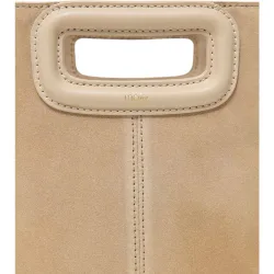 Bolso de mano m de ante mediano con flecos y cierre magnético multiposición