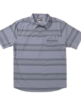 Polo à Manches Courtes Sundown Perf Tech Light Grey M - Salty Crew - FashionsVida