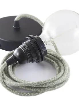 Cables Lampe Suspendue Pendel Pour Abat-jour Rd72 Zigzag 50 Cm Green Thyme / Black One Size - Creative - FashionsVida