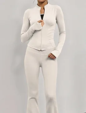 Nuevo conjunto de ropa de yoga para exteriores, diseño ajustado cómodo y transpirable que moldea la cintura y levanta los glúteos para deportes - Shein - FashionsVida