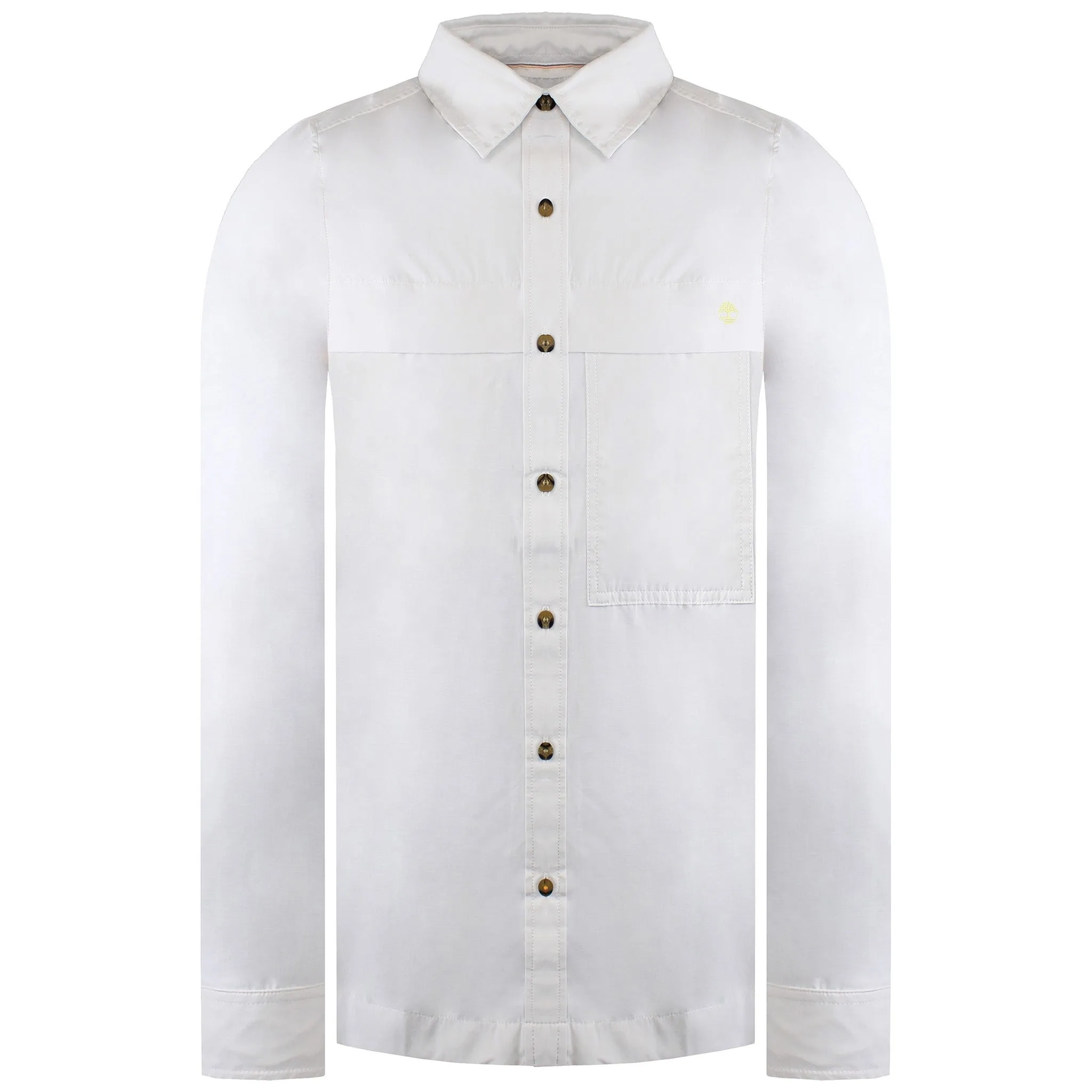 Solid Mens White Shirt - Size Small - Timberland - FashionsVida