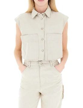 Gilet in cotone GRIGIO CHIARO S - VICOLO - FashionsVida