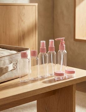 Set di flaconi da viaggio 7 pack - rosa