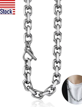 Mm Silver Color Stainless Steel Necklace for Women Unisex Cable Link Chiain Wholesale Fashion Jewelry Toggle Clasp KN200 - Aliexpress - FashionsVida