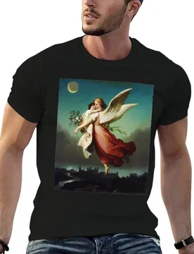 Guardian Angel by Wilhelm von Kaulbach T-Shirt Novelty Print Casual Tee Shirt - Aliexpress - FashionsVida