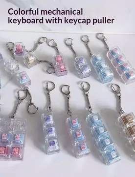 Key Keyboard Toys Crystal Keycap Keychain Stress Relief Fingertip Gadget Decompression Toys Clicker Toy - Aliexpress - FashionsVida