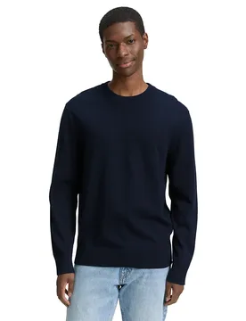 Pull Basic Crewneck Knit Dark Navy XL