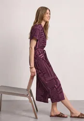 Midikleid mit Bowling-Kragen female Pink